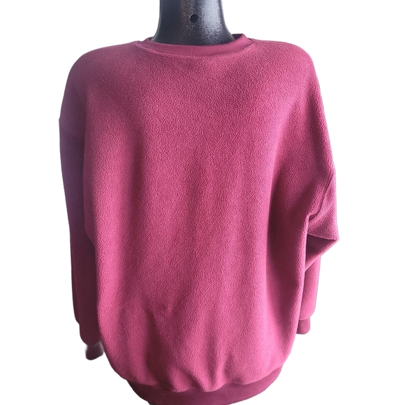 Nike Burgundy Fleece Crew Neck Sportswear Sweater L - Picture 4 of 5